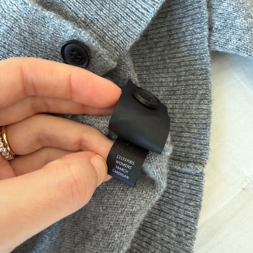 Nili Lotan XS March Cardigan Cashmere Grey Melange - Picture 13 of 14